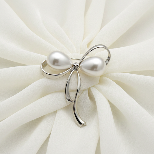 Sculptural Ribbon Bow Brooch