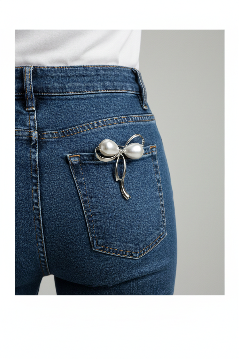 Sculptural Ribbon Bow Brooch