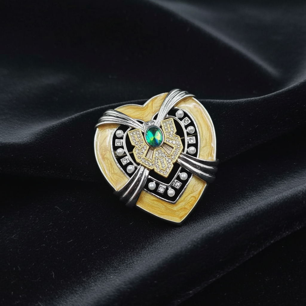 Hollywood Heart Brooch Set