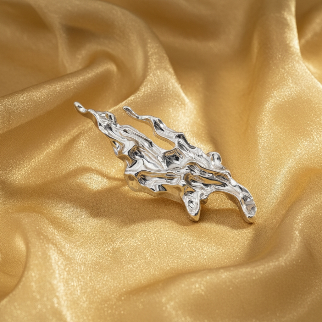 Volcanic Lava Brooch