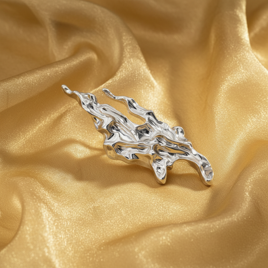 Volcanic Lava Brooch