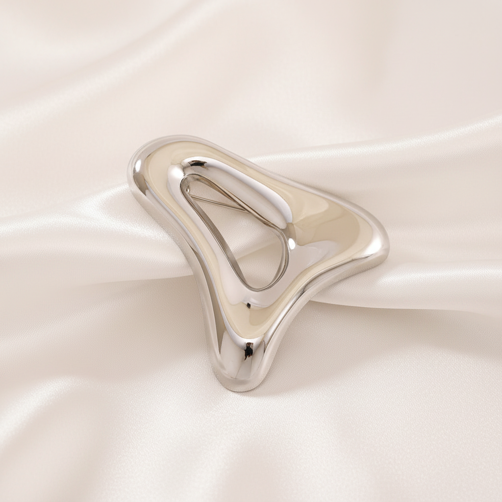 Cyber-Mod Geometric Brooch
