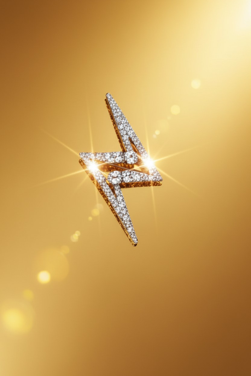 Shattered Lightning Bolt Brooch