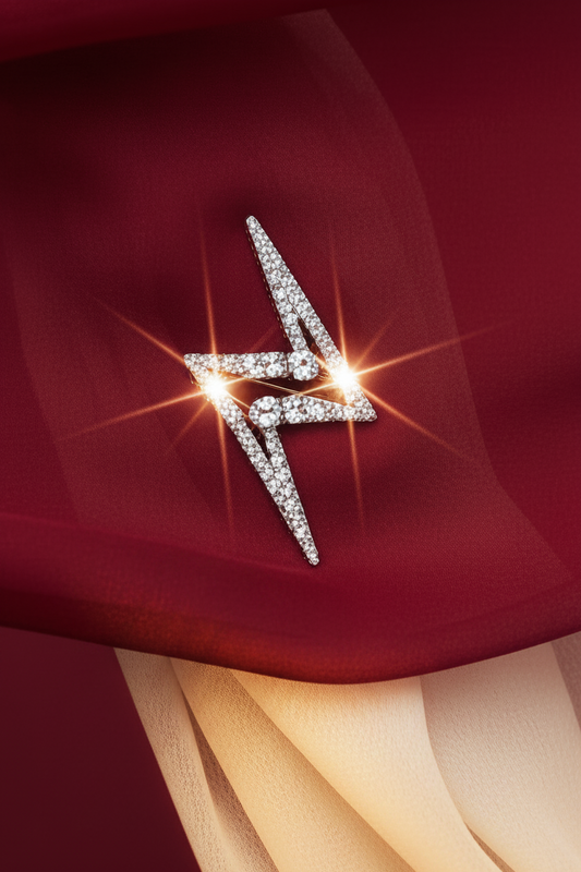 Shattered Lightning Bolt Brooch