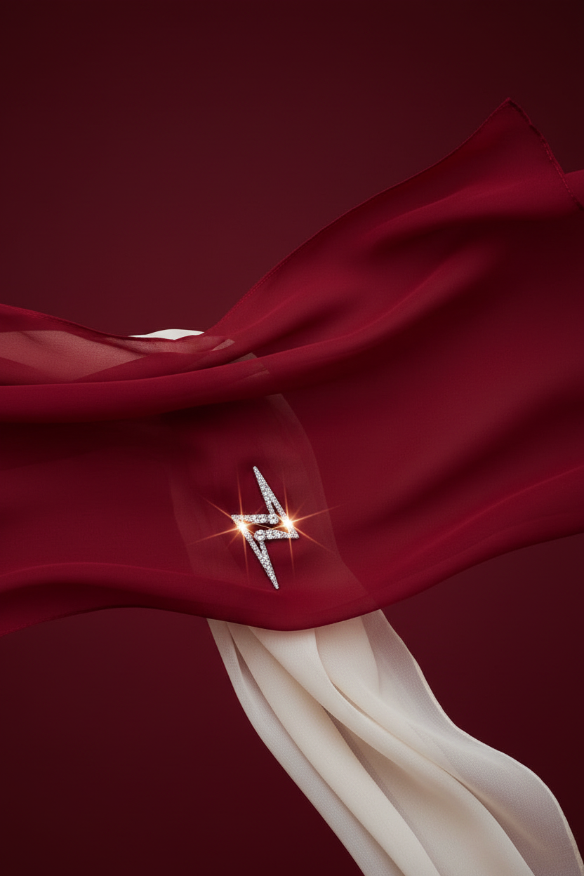 Shattered Lightning Bolt Brooch